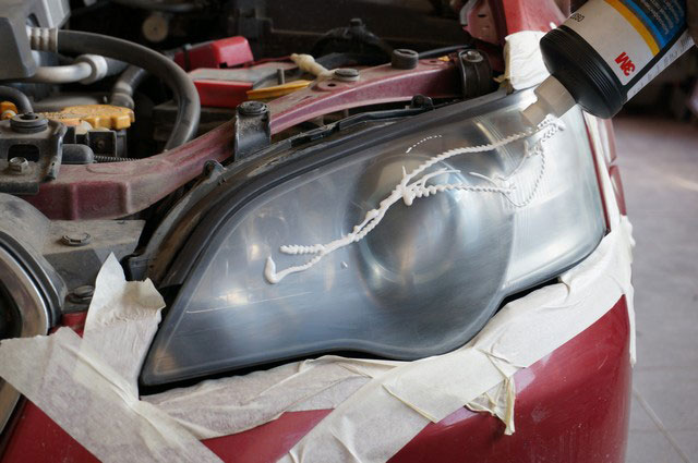 Полировка фар в фотографиях 2