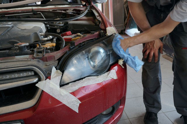 Полировка фар в фотографиях 3