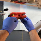 Срезка стекла полимерной нитью